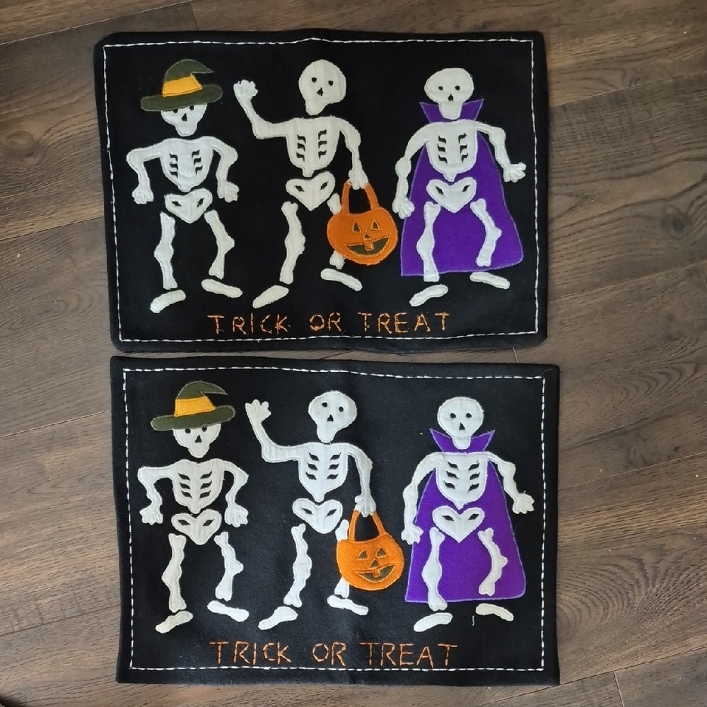Pair Of Skeleton Placemats